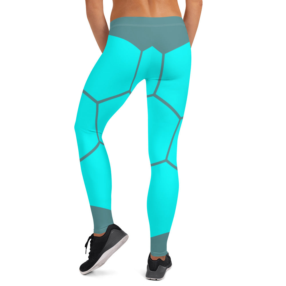 Dark Teal/ Cyan Hive Leggings