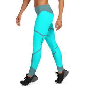 Dark Teal/ Cyan Hive Leggings