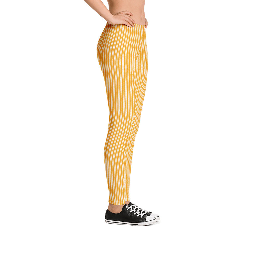 Orange Creamsicle Stripe Leggings