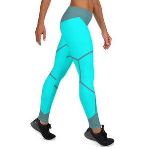 Dark Teal/ Cyan Hive Leggings